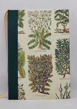 Load image into Gallery viewer, A5 Handmade Notebook - Botanical, Rust - Dark Green Japanese Shot Silk