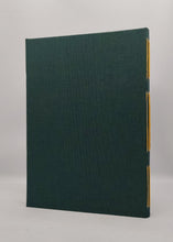 Load image into Gallery viewer, A5 Handmade Longstitch Notebook - Dark Green Japanese Shot Silk, Marbled