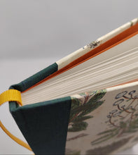 Load image into Gallery viewer, A5 Handmade Notebook - Botanical, Rust - Dark Green Japanese Shot Silk