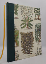 Load image into Gallery viewer, A5 Handmade Notebook - Botanical, Rust - Dark Green Japanese Shot Silk