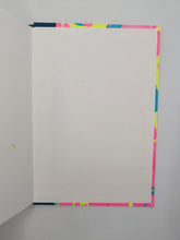 Load image into Gallery viewer, A5 Handmade Notebook - Hot Pink, Turquoise, Acid Yellow - Marbled
