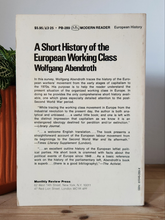 Load image into Gallery viewer, A Short History of the European Working Class by Wolfgang Abendroth
