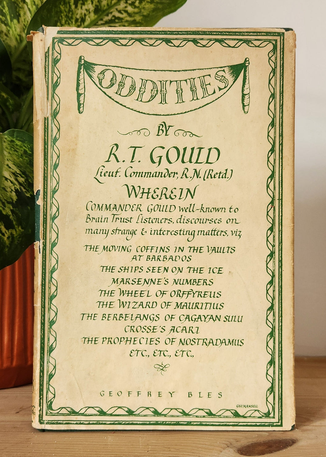 Oddities: A Book of Unexplained Facts by R.T. Gould