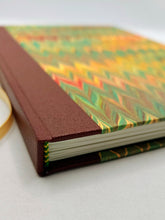 Load image into Gallery viewer, A5 Handmade Notebook - Sea Green, Yellow, Burgundy
