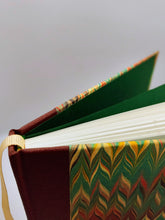 Load image into Gallery viewer, A5 Handmade Notebook - Sea Green, Yellow, Burgundy
