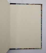 Load image into Gallery viewer, A5 Handmade Notebook - Blue, Gold, Purple Marbled, Japanese Silk
