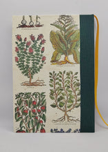 Load image into Gallery viewer, A5 Handmade Notebook - Botanical, Rust - Dark Green Japanese Shot Silk
