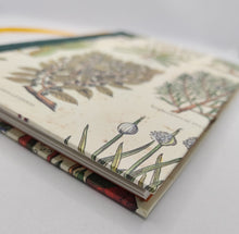 Load image into Gallery viewer, A5 Handmade Notebook - Botanical, Rust - Dark Green Japanese Shot Silk
