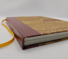 Load image into Gallery viewer, A5 Handmade Notebook - Tobacco, Burgundy Lotka Paper
