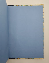 Load image into Gallery viewer, A5 Handmade Notebook - Teal, Gold, Green, Cream - Marbled, Japanese Silk

