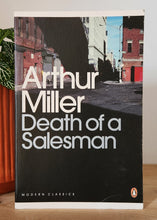Load image into Gallery viewer, Book titled 'Death of a Salesman' by Arthur Miller on a shelf.
