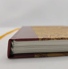 Load image into Gallery viewer, A5 Handmade Notebook - Tobacco, Burgundy Lotka Paper
